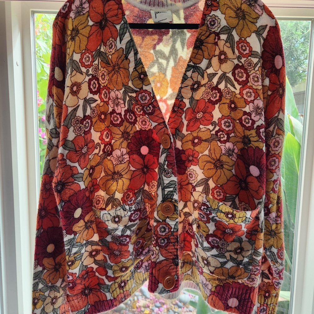 Floral Button-Up Cardigan